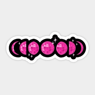 Disco Moon Phases Sticker